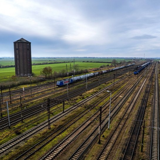 Tory części towarowej stacji Inowrocław. fot. Szymon Danielek PLK