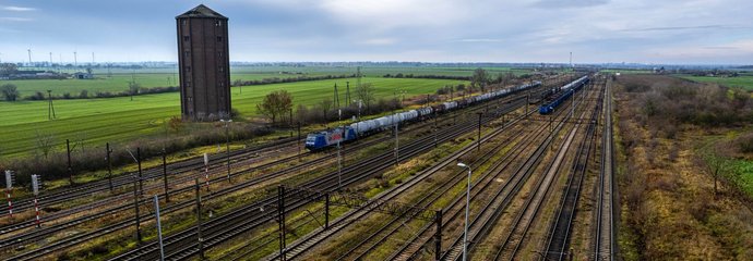 Tory części towarowej stacji Inowrocław. fot. Szymon Danielek PLK