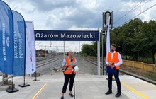 Przedstawiciele PKP Polskich Linii Kolejowych na briefingu dla dziennikarzy, fot. Anna Znajewska-Pawluk