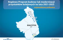 Program Przystankowy w województwie podlaskim mapa, PKP Polskie Linie Kolejowe S.A.