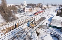 Budowa mostu nad rzeką Czerniejówką w Lublinie. 