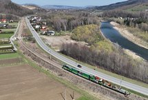 Roboty torowe na odc. Stary Sącz - Piwniczna (l. nr 96), fot Krzysztof Dzidek 