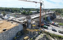 Widok z góry na budowę wiaduktu nad torami na ul. Chełmżyńskiej w Warszawie, fot. A.Lewandowski, P.Mieszkowski (2)