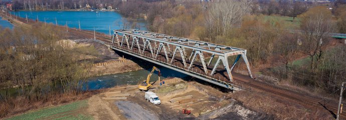 Most na Wiśle, 25.03.2020 r., Autor. Łukasz Hachuła, PKP Polskie Linie Kolejowe S.A.