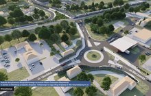 Wiadukt drogowy pod torami w Tomaszowie Mazowieckim - wizualizacja Wiadukt drogowy pod torami w Tomaszowie Maz. - wizualizacja PLK SA (2)