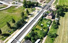 Przystanek Leśnice Widok z góry na przebudowę przystanku Leśnice, fot. Tomasz Kuźma, PLK SA