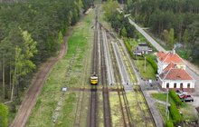 Widok z góry na stację Lipowa Tucholska. fot. Szymon Danielek PLK
