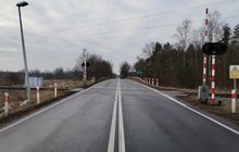 Przejazd kolejowy na linii Franklinów-Stary Staw fot.Marcin Lis