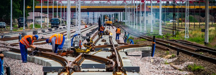 Prace torowe przy stacji Gdańsk Stadion Expo