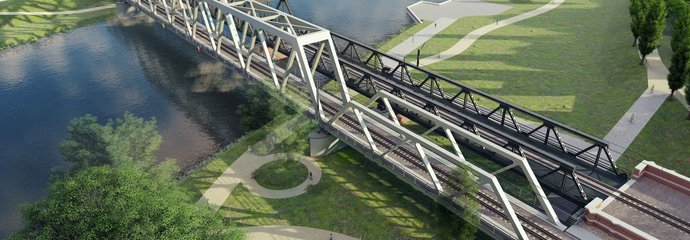Wizualizacja nowego mostu nad Odrą w Opolu