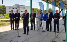 Ireneusz Merchel, prezes PLK SA, na konferencji prasowej na stacji Wrocław Świebodzki, fot. Kamila Turel