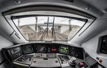 Zdjęcie do informacji prasowej - widok z kabiny lokomotywy
