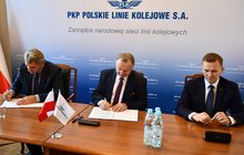 Podpisanie umowy między PLK a Zespołem Szkół Powiatowych w Drzewicy, fot. Rafał Wilgusiak