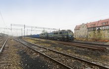Pociąg towarowy przejeżdża przez stację Katowice Szopienice Północne, fot. Szymon Grochowski