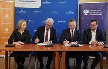 Podpisanie porozumienia z Miastem Poznań w sprawie nowego budynku dworca Poznań Główny fot. Ministerstwo Infrastrutkury