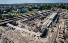 Przebudowa stacji Katowice Ligota, powstaje nowy peron i przejście podziemne, fot. Łukasz Hachuła