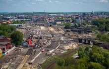 Budowa wiaduktów kolejowych w centrum Katowic, fot. Łukasz Hachuła
