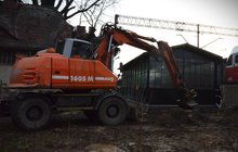 Prace przygotowawcze do montażu wind na stacji Ścinawa. Fot. M. Pabiańska. Styczeń 25r.