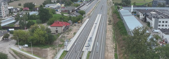 Widok z góry na stację Rypin. fot. Damian Strzemkowski PLK SA