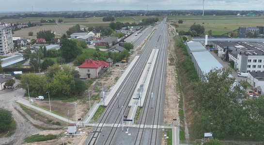 Widok z góry na stację Rypin. fot. Damian Strzemkowski PLK SA