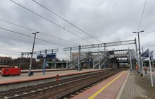 Stacja Warszawa Gdańska, ogólny widok na budowę kładki, perony, Autor: Karol Jakubowski