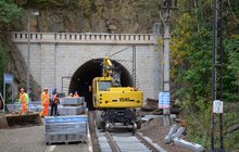 Pracę w tunelu w Długopolu - Zdroju na lk 276. Fot. M. Pabiańska (1)