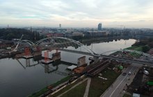 Rozbiórka starego mostu średnicowego w Krakowie