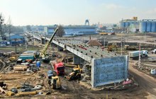 Zdjęcie przedstawia budowę wiaduktu drogowego w ul. Ku Ujściu w Gdańsku, fot. D. Strzemkowski i S. Danielek, PLK