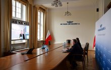 Wideokonferencja PKP Polskich Linii Kolejowych S.A. i Ambasadora Estonii w Polsce