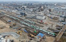 Białystok - widok na budowę przejść podziemnych i peronu. fot. Artur Lewandowski PKP Polskie Linie Kolejowe S.A.