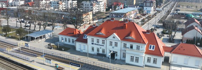 Widok z góry na stację Władysławowo. fot. Damian Strzemkowski PLK