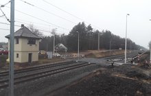 Przejazd kolejowo-drogowy w Myszkowie.