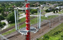 Maszt GSM-R przy linii kolejowej 7 fot. Paweł Mieszkowski