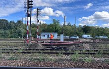 Roboty budowlane na stacji Tomaszów Mazowiecki, robotnicy, maszyny fot. Jacek Głuch PLK SA (2)