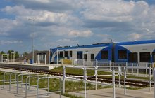 Pociąg wjeżdżający na nowy peron w Czaplinku, fot. Zbigniew Todorowski