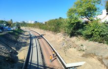 Budowa nowego przystanku Bydgoszcz Stary Fordon. fot. Przemysław Zieliński PLK