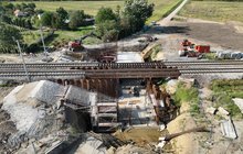 Stan budowy przejścia i przystanku dwa miesiące wcześniej. Fot. Krzysztof Ścigała 09.24 (2)