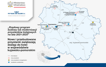 Mapa - program przystankowy w woj. kujawsko-pomorskim_wiz. Małgorzata Przybysz PLK