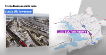 Kadr z filmu #RailBaltica. Kolej w Ełku zmieni się dla podróżnych!