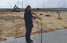 Minister Rafał Weber na budowie linii kolejowej do lotniska Jasionka w Rzeszowie for. Piotr Hamarnik PLK SA