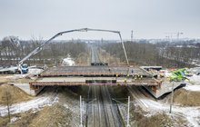 Widok na budowę wiaduktu drogowego w Poznaniu. autor: Jakub Wilczek