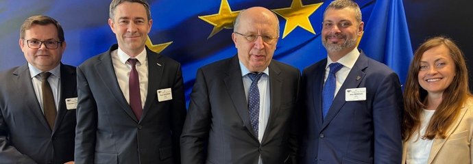 Spotkanie spółek kolejowych z europejskim komisarzem do spraw obrony. fot. PKP SA