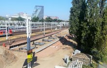 Budowa peronu na stacji Poznań Główny