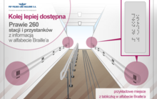 Infografika z przykładowymi miejscami z tabliczką w alfabecie Braille’a