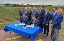 Podpisanie umowy na budowę przystanku Kraków Piastów fot. Piotr Hamarnik