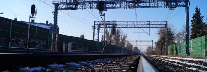 Stanowisko systemu DSAP na linii kolejowej fot Maciej Szaraniec PKP Polskie Linie Kolejowe SA