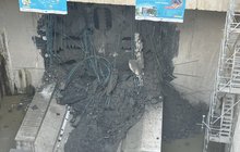 Maszyna TBM Faustyna przebija ścianę przystanku Łódź Koziny fot. Paweł Dobosz PLK SA (3)