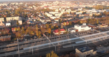 Stacja Kutno - widok z drona.