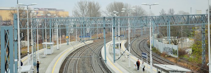 Częstochowa Raków, dwa nowe perony widziane z lotu ptaka, fot. Katarzyna Głowacka