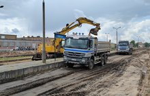 Maszyny, prace ziemne na stacji Kartuzy. fot. Przemysław Zieliński PKP PLK (2)